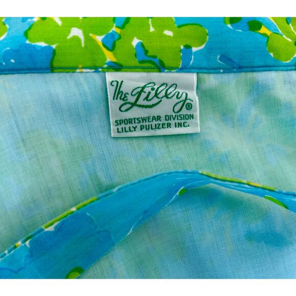 Lilly Pulitzer The Lilly Vintage Blue & Green Wrap Skirt w Pockets unworn XS/S - Picture 2 of 4